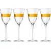 Discount Godinger Abruzzo Gold Banded Wine Glass, Set of 4