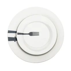 Godinger Acme Porcelain 16 Piece Dinnerware Set, Service For 4