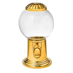 New Godinger Adams Gold Gumball Candy Dispenser