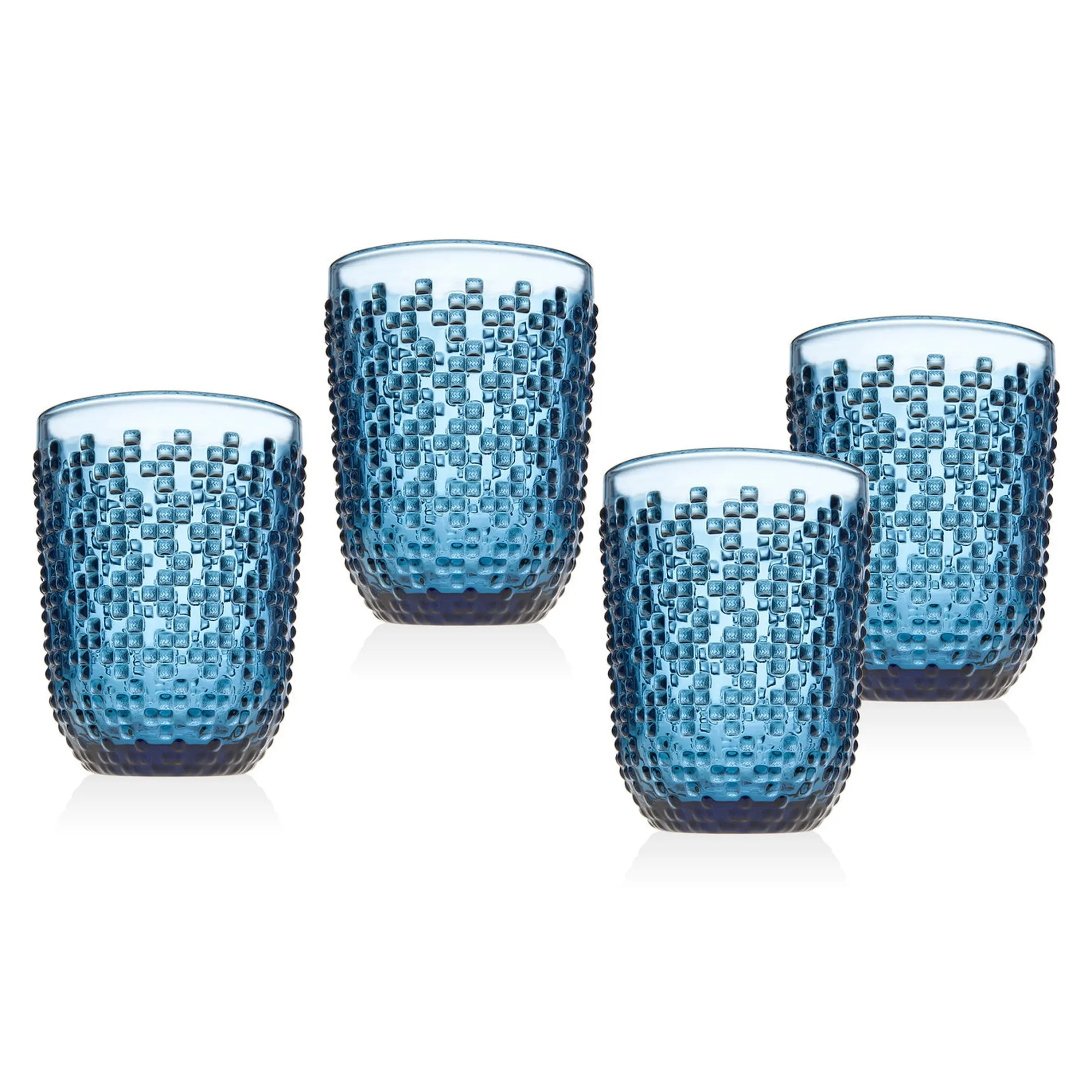 Clearance Godinger Alba Blue Double Old Fashion, Set of 4