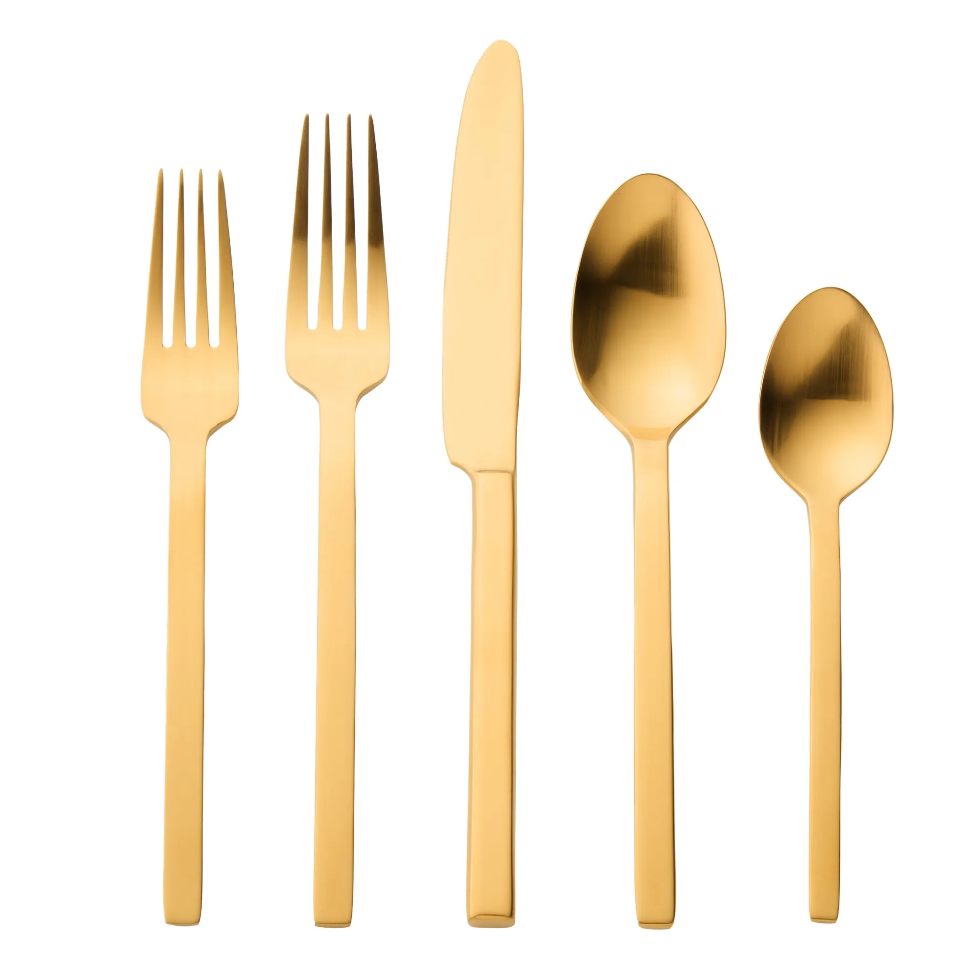 Outlet Godinger Atlas Matte Gold 18/0 Stainless Steel 20 Piece Flatware Set, Service For 4