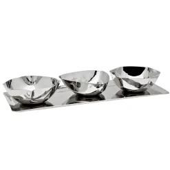 Hot Godinger Auburn Serving Tray & Appetizer Bowls