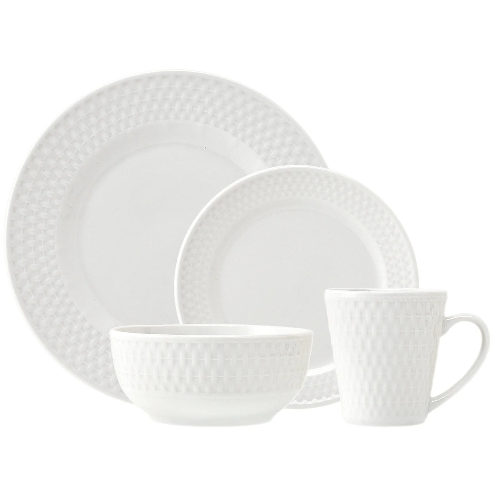 Outlet Godinger Avea Porcelain 16 Piece Dinnerware Set, Service for 4