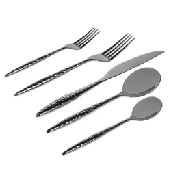 Sale Godinger Avellino Graphite 18/10 Stainless Steel 20 Piece Flatware Set, Service For 4
