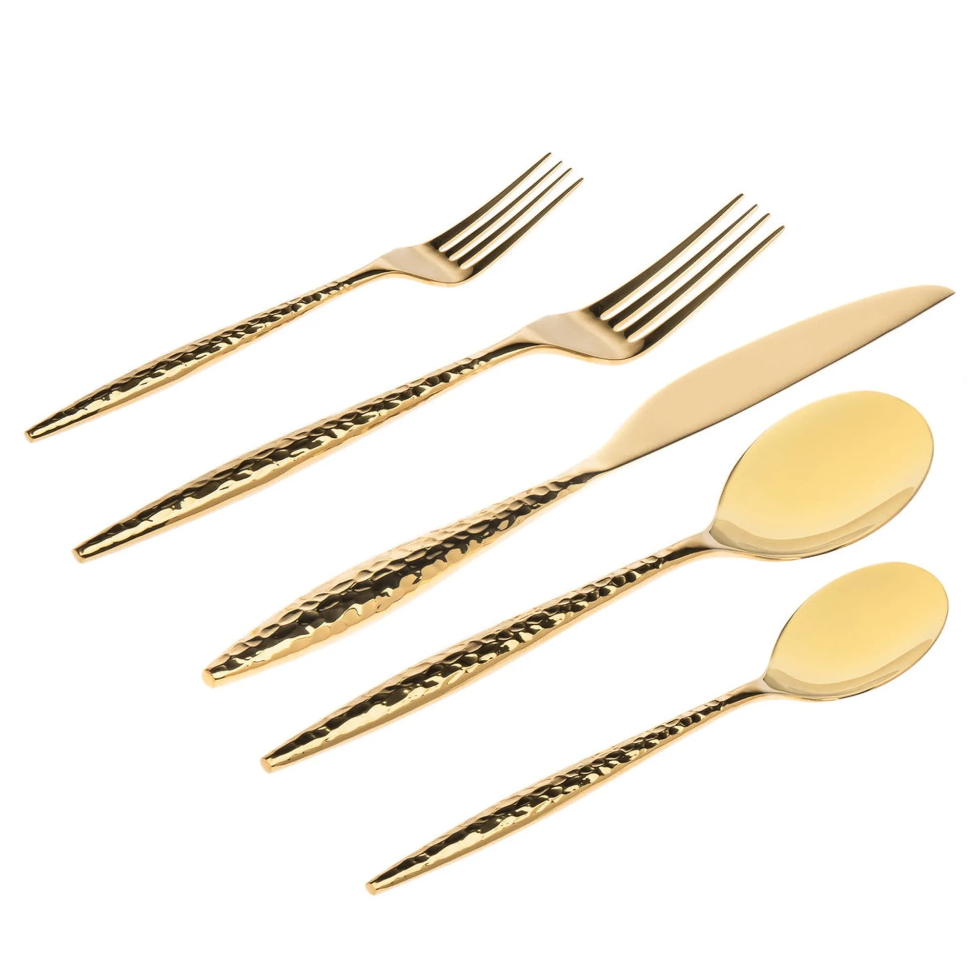 Discount Godinger Avellino Mirrored Gold 18/10 Stainless Steel 20 Piece Flatware Set, Service For 4