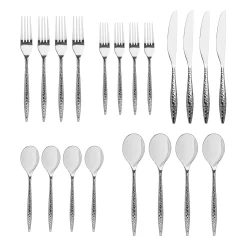 Clearance Godinger Avellino Mirrored 18/10 Stainless Steel 20 Piece Flatware Set, Service For 4