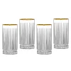 Discount Godinger Avenue Gold Rim Highball, Set of 4