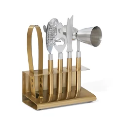 Best Godinger Aztec Gold 9 Piece Bar Tool Set