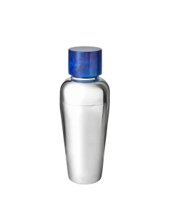 Godinger Azure Blue Resin & Stainless Steel Cocktail Shaker