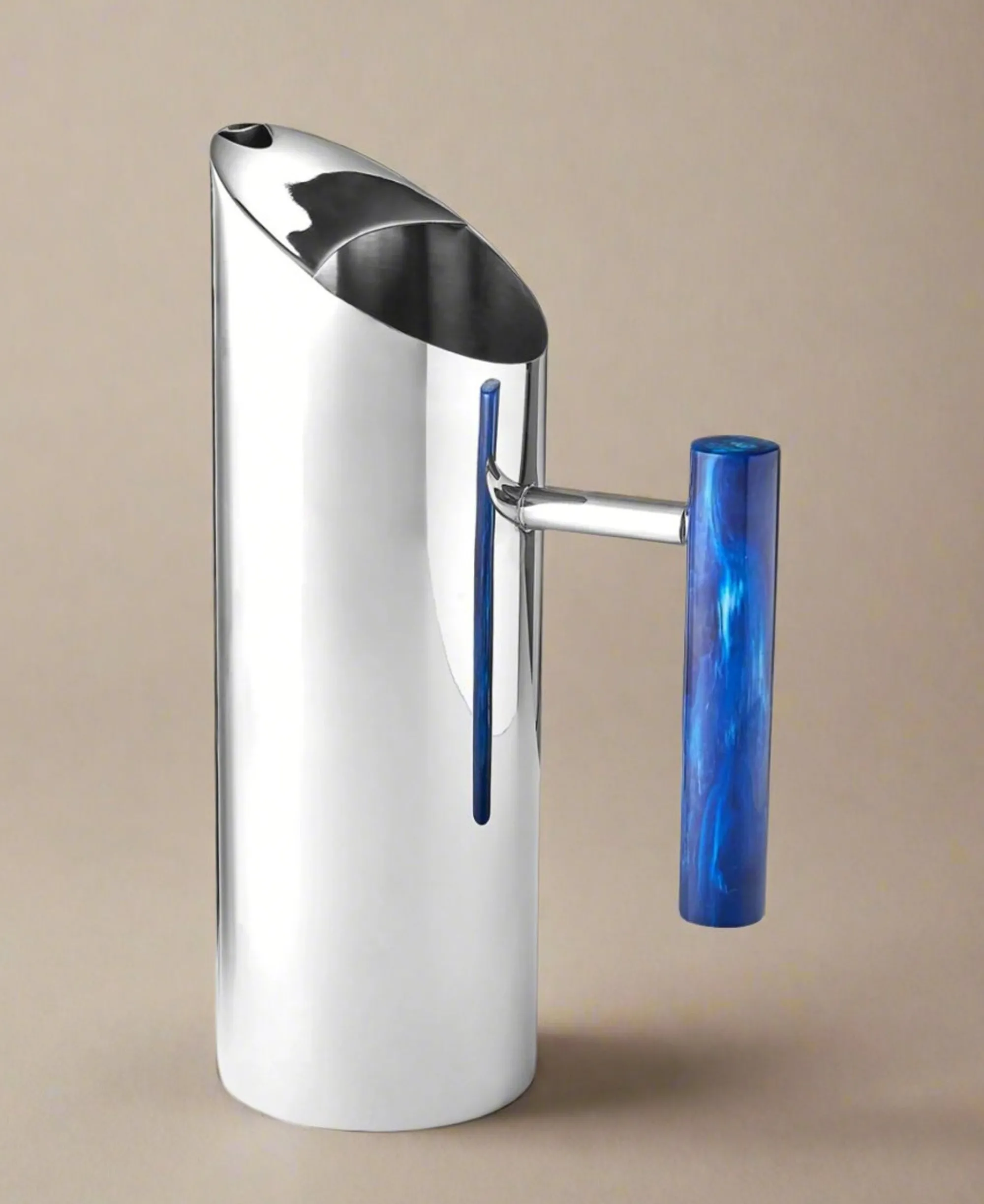 Discount Godinger Azure Blue Resin & Stainless Steel Pitcher