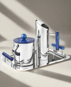 Discount Godinger Azure Blue Resin & Stainless Steel Pitcher
