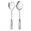 Clearance Godinger Azure Gloss Limestone Resin Salad Server Set