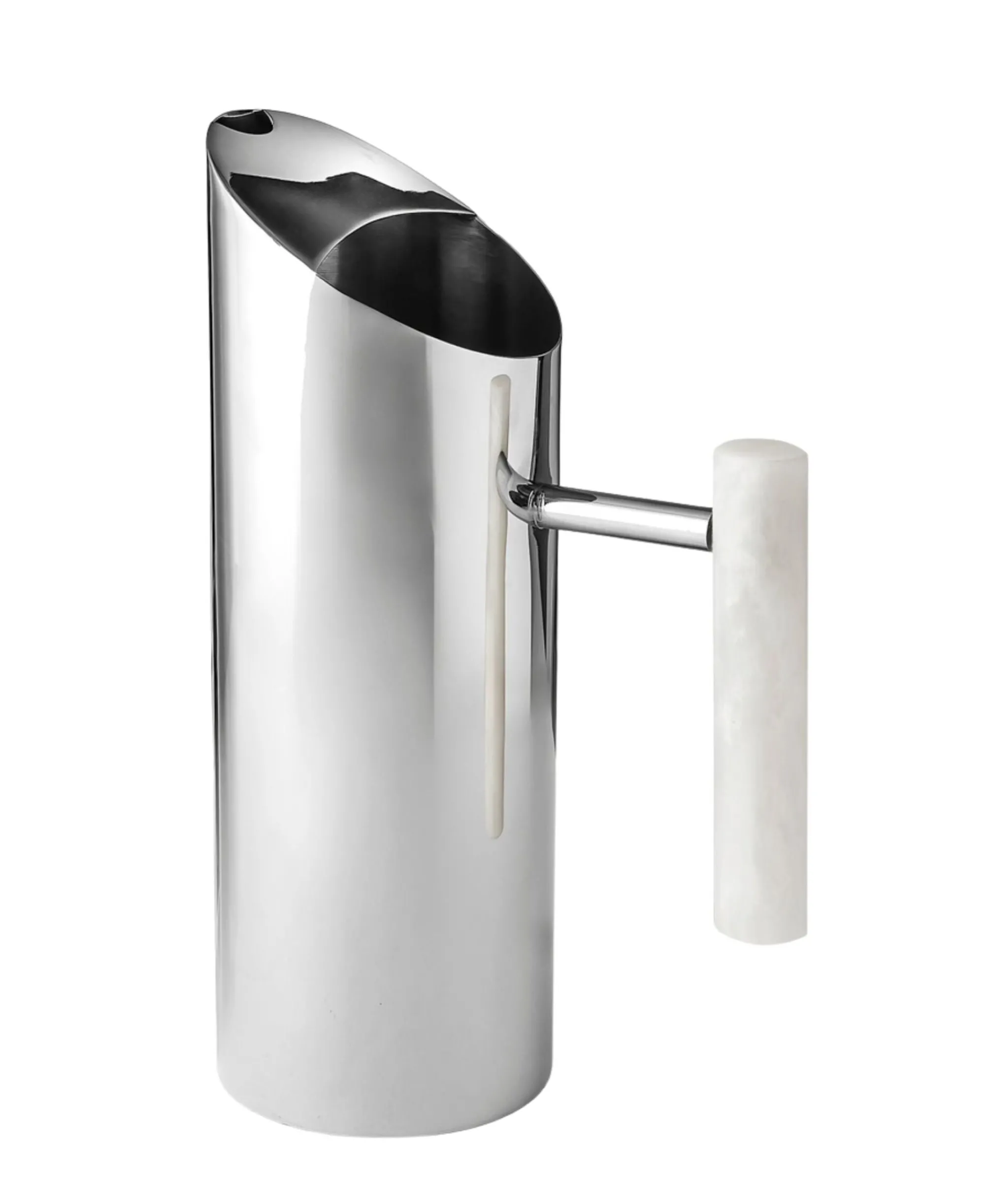 Best Godinger Azure Matte White Resin & Stainless Steel Pitcher