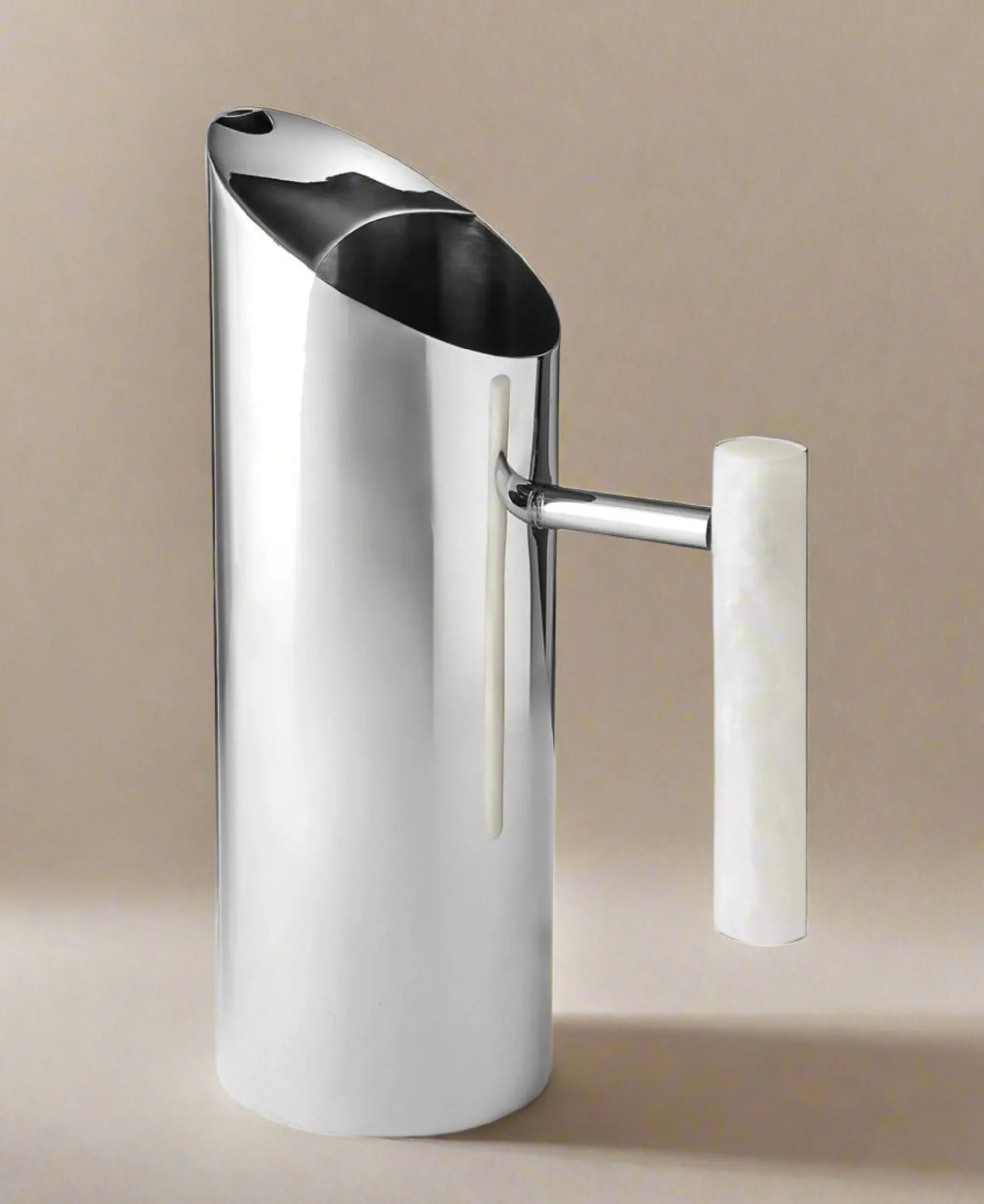 Best Godinger Azure Matte White Resin & Stainless Steel Pitcher