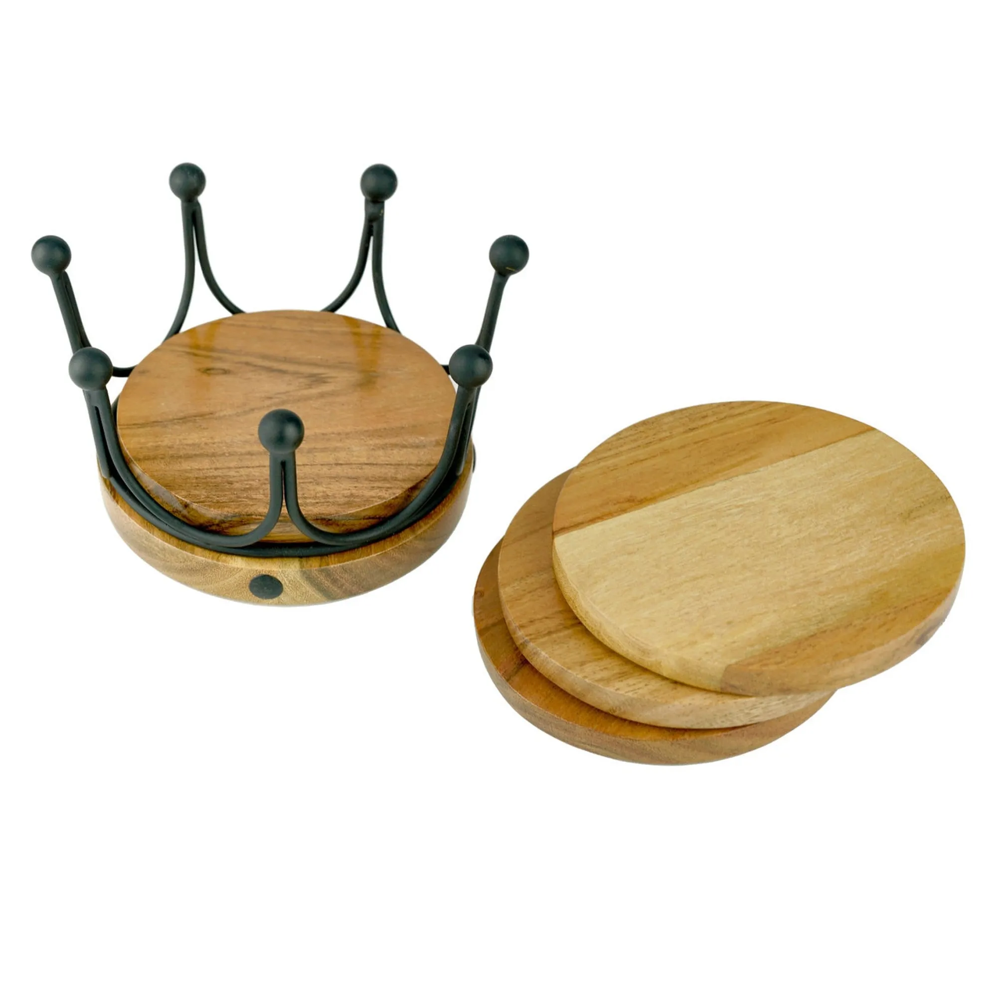 Clearance Godinger Black Crown Coaster Set