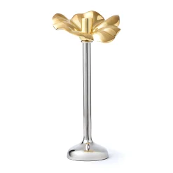 Outlet Godinger Blossom Platinum & Gold Tapered Candle Holder 15.75"