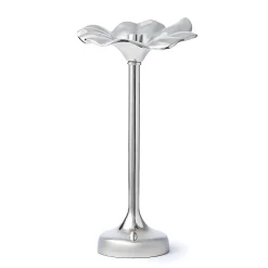 New Godinger Blossom Platinum Tapered Candle Holder 13"