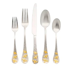 Online Godinger Buzz 24kt Gold Plated 18/10 Stainless Steel 20 Piece Flatware Set, Service For 4