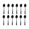Sale Godinger Chisel Matte Black 18/0 Stainless Steel Tablespoon, Set of 12