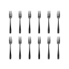 Sale Godinger Chisel Matte Black 18/0 Stainless Steel Salad Fork, Set of 12