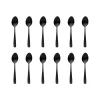 Hot Godinger Chisel Matte Black 18/0 Stainless Steel Teaspoon, Set of 12