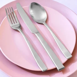 Outlet Godinger Chisel Matte 18/0 Stainless Steel 20 Piece Flatware Set, Service For 4