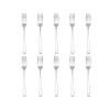 New Godinger Chisel Matte 18/0 Stainless Steel Dinner Fork, Set of 10