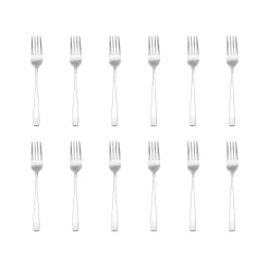 Outlet Godinger Chisel Matte 18/0 Stainless Steel Salad Fork, Set of 12
