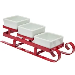 New Godinger Christmas Sleigh Appetizer Server