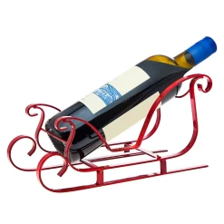 Clearance Godinger Christmas Sleigh Tabletop Wine Holder