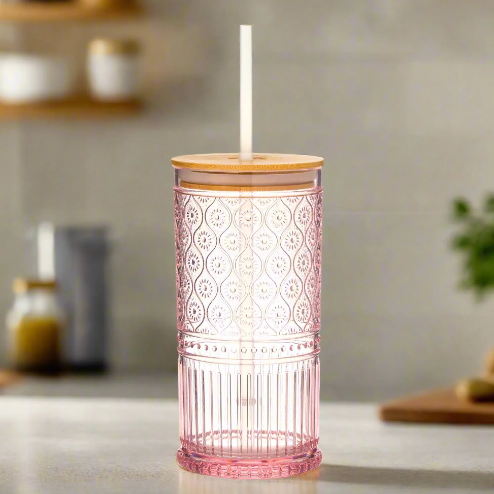 Hot Godinger Claro Acrylic Pink Travel Tumbler, Set of 4