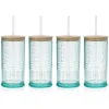 Sale Godinger Claro Acrylic Seafoam Travel Tumbler, Set of 4