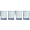 Outlet Godinger Claro Blue Acrylic Double Old Fashion, Set of 4