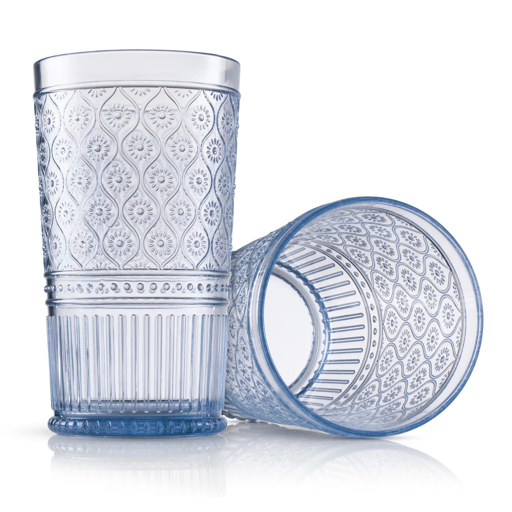 Discount Godinger Claro Blue Acrylic Highball, Set of 4