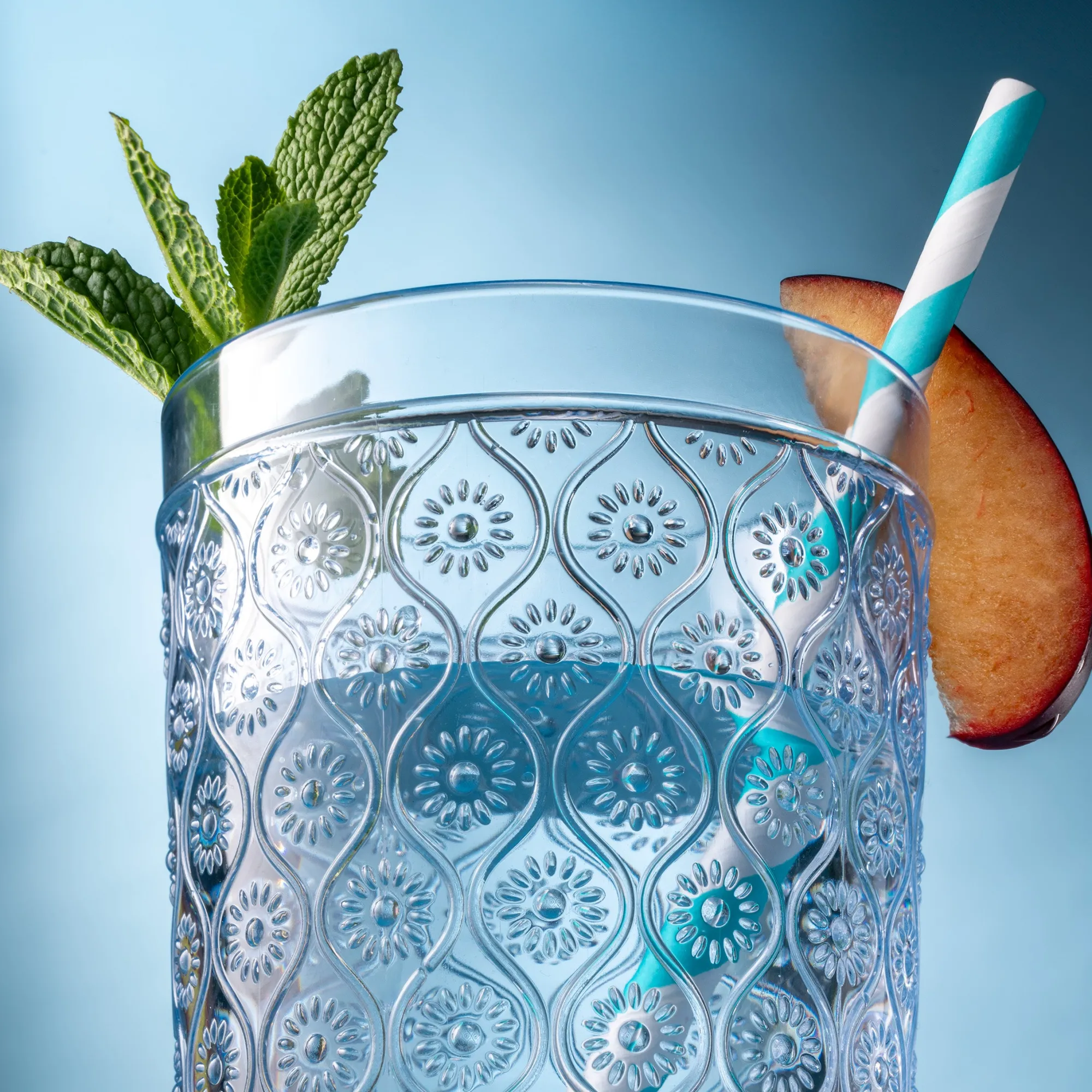 Discount Godinger Claro Blue Acrylic Highball, Set of 4