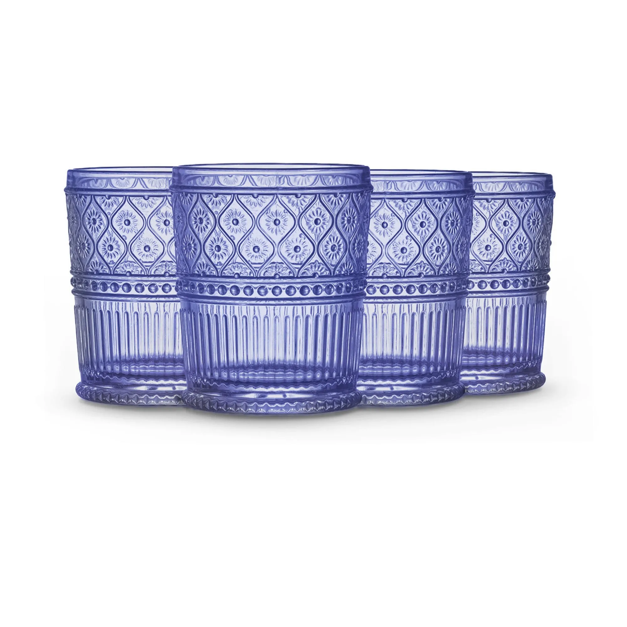 Online Godinger Claro Blue Double Old Fashion, Set of 4