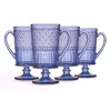 Godinger Claro Blue Footed Coffee Mug, Set of 4
