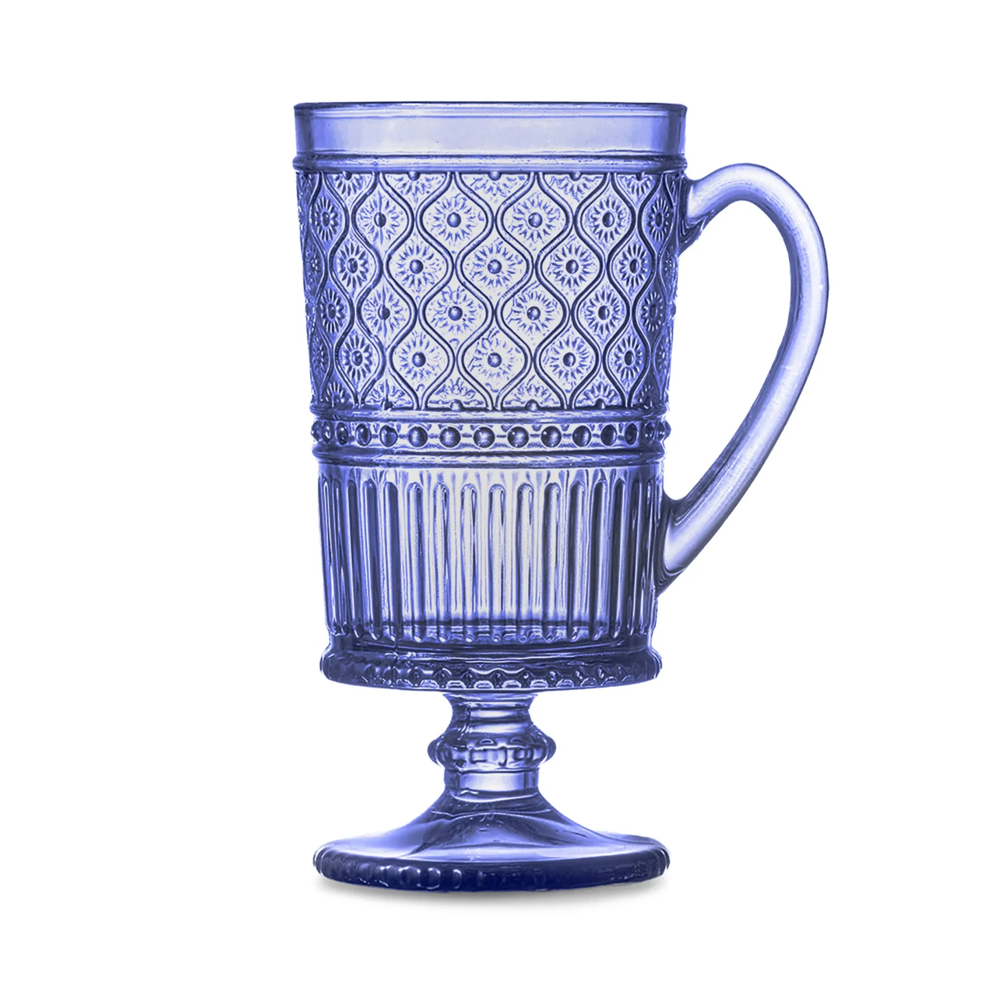 Godinger Claro Blue Footed Coffee Mug, Set of 4