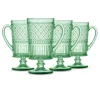 Outlet Godinger Claro Green Footed Coffee Mug, Set of 4