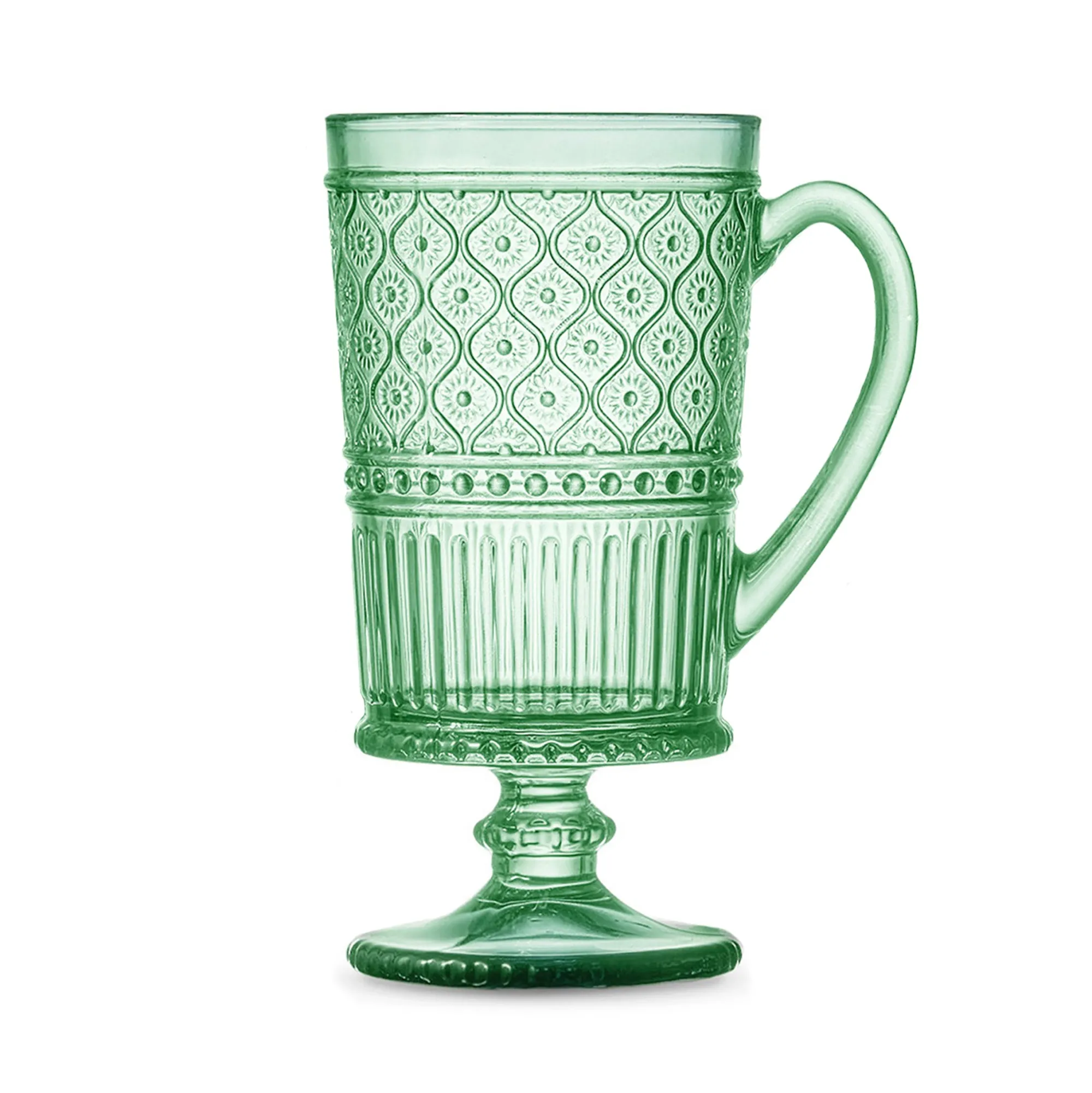 Outlet Godinger Claro Green Footed Coffee Mug, Set of 4