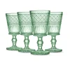 Godinger Claro Green Goblet, Set of 4