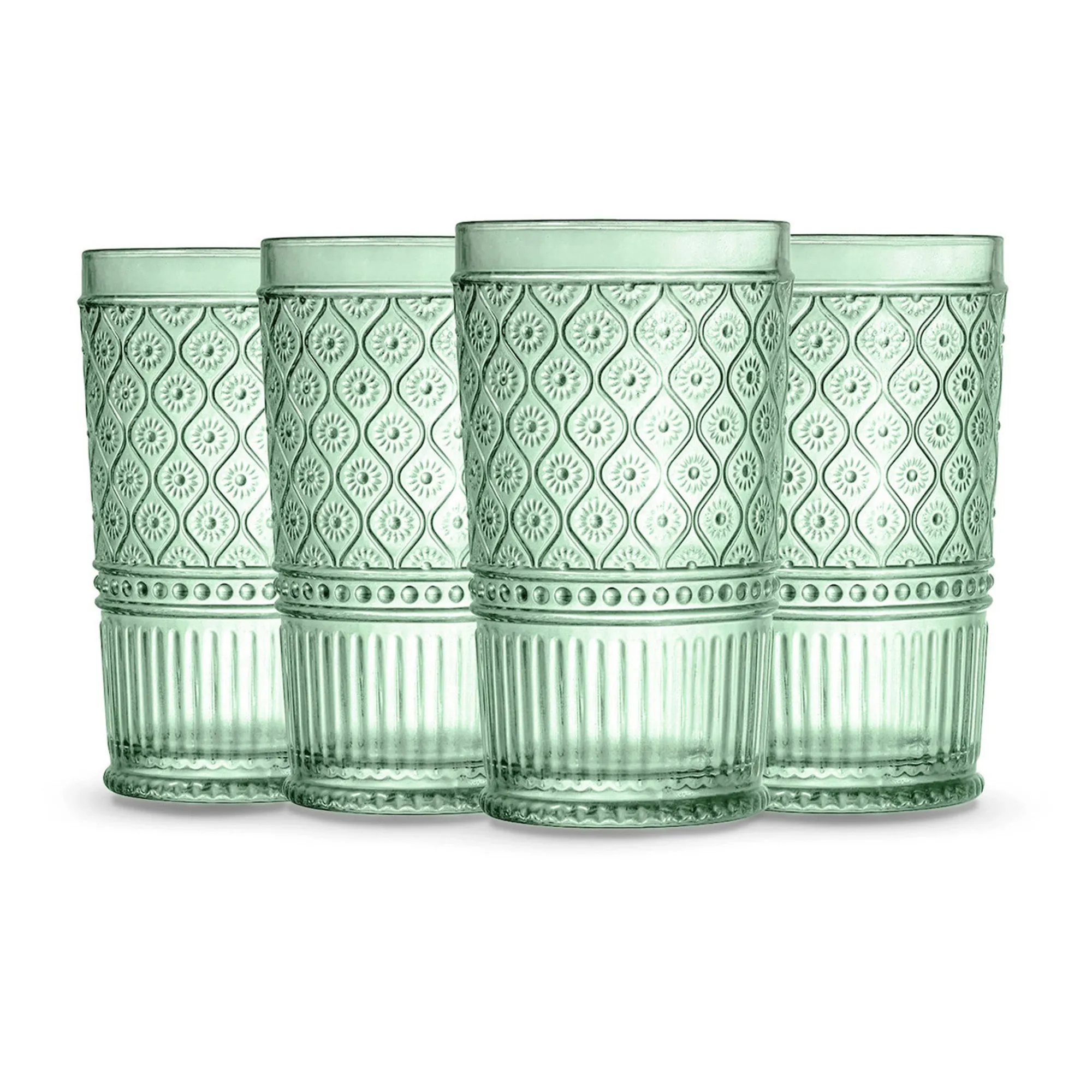 Outlet Godinger Claro Green Highball, Set of 4
