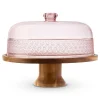 Best Godinger Claro Pink Acrylic Cake Dome