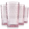 Godinger Claro Pink Acrylic Highball, Set of 4
