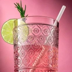 Godinger Claro Pink Acrylic Highball, Set of 4