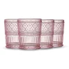 Sale Godinger Claro Pink Double Old Fashion, Set of 4
