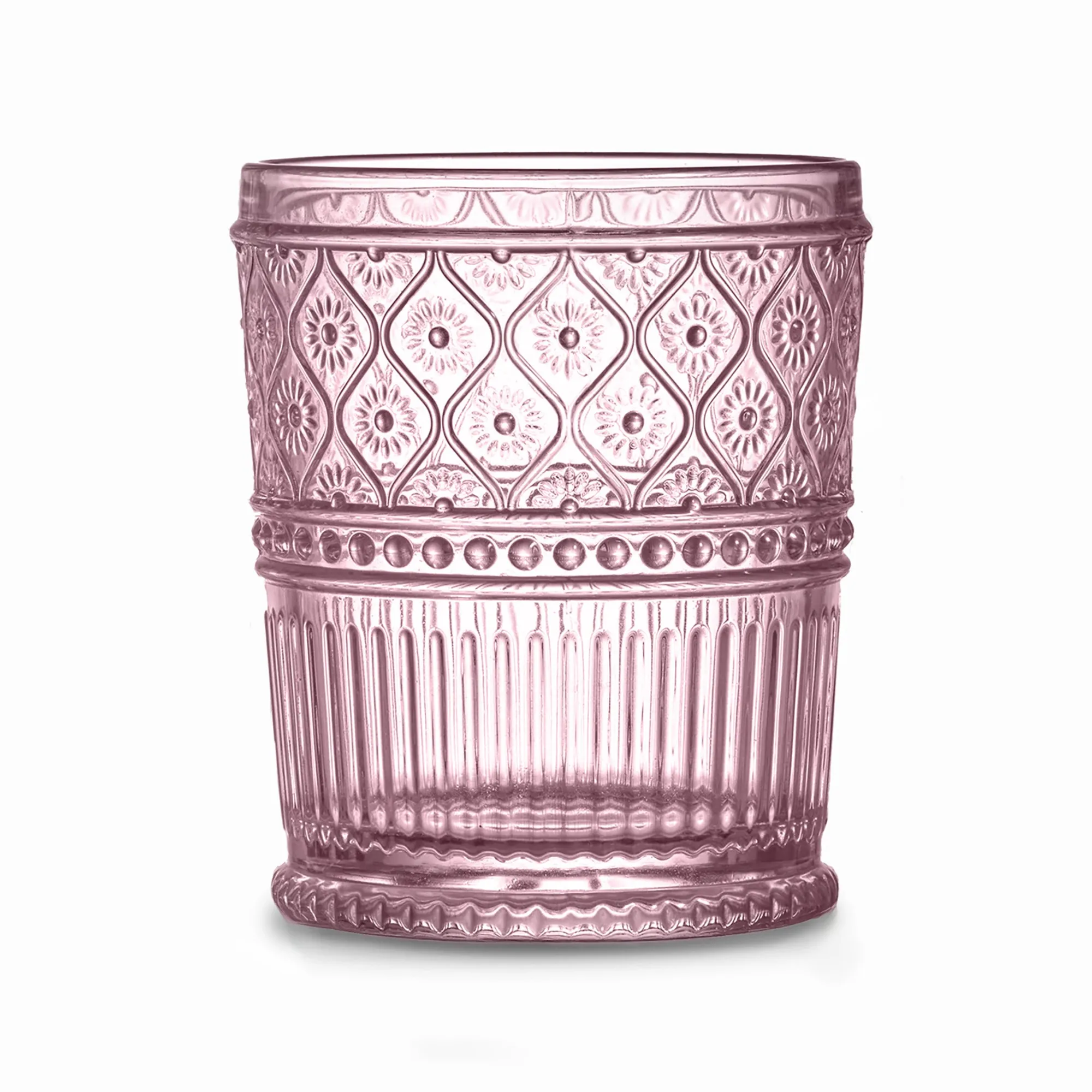 Sale Godinger Claro Pink Double Old Fashion, Set of 4
