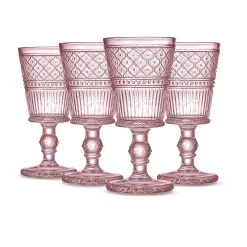 Sale Godinger Claro Pink Goblet, Set of 4