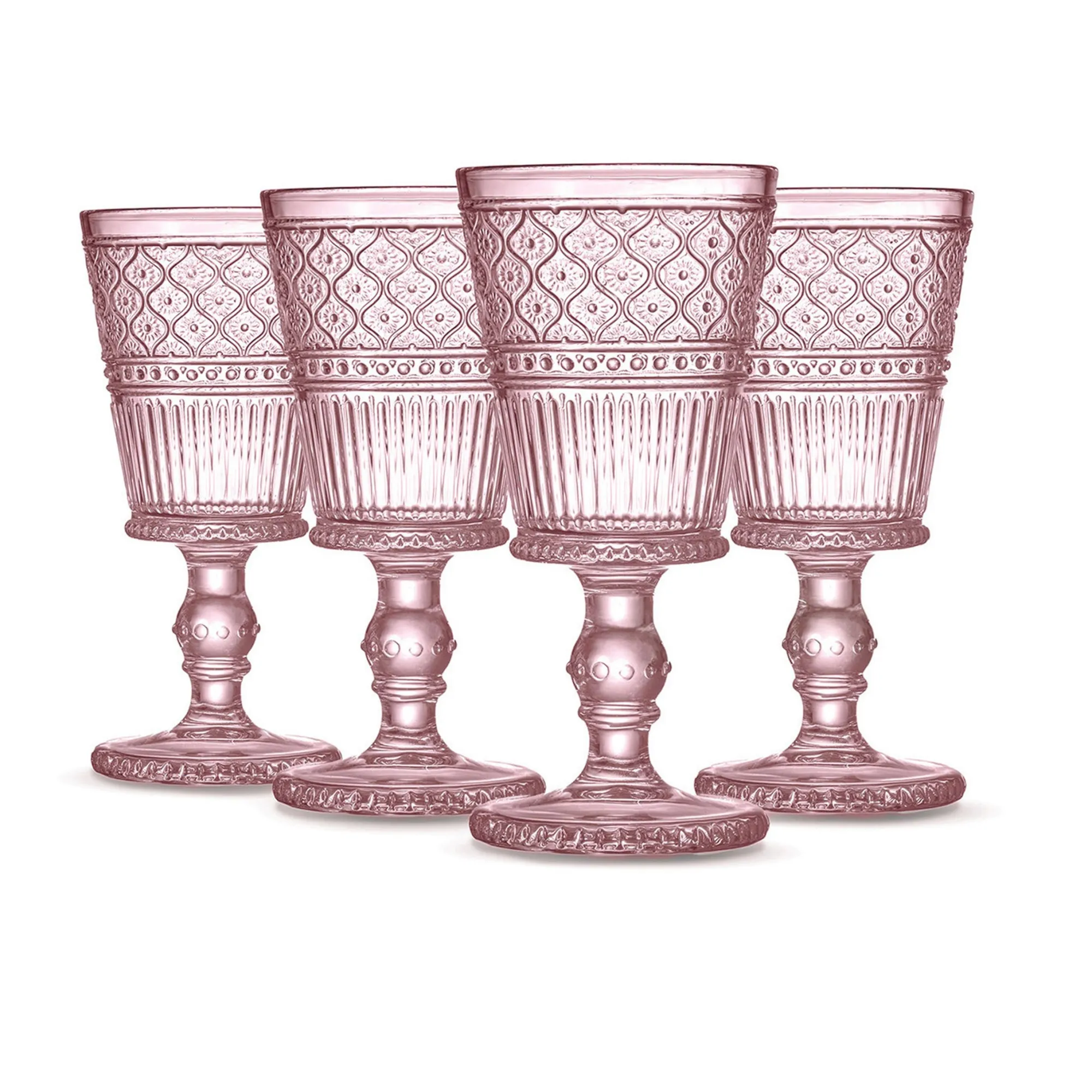 Sale Godinger Claro Pink Goblet, Set of 4