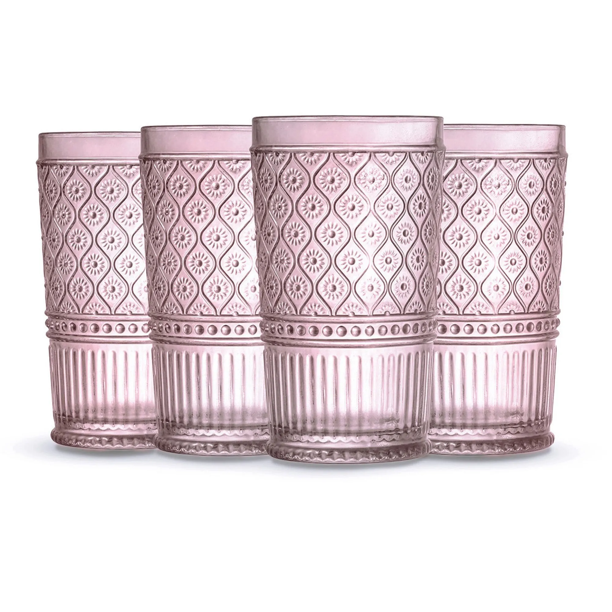 Online Godinger Claro Pink Highball, Set of 4